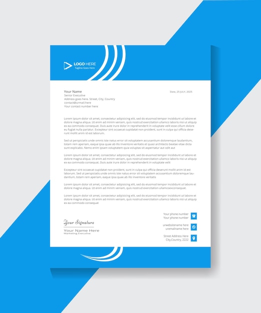 Diseño de plantilla limpia oficial corporativa y empresarial moderna y creativa