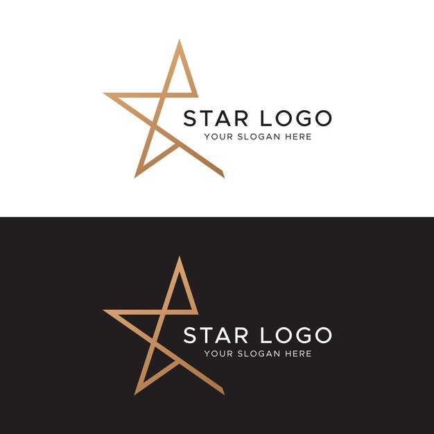 Diseño de plantilla de logotipo abstracto de estrella geométrica moderna y única Logotipo para marca comercial y empresa