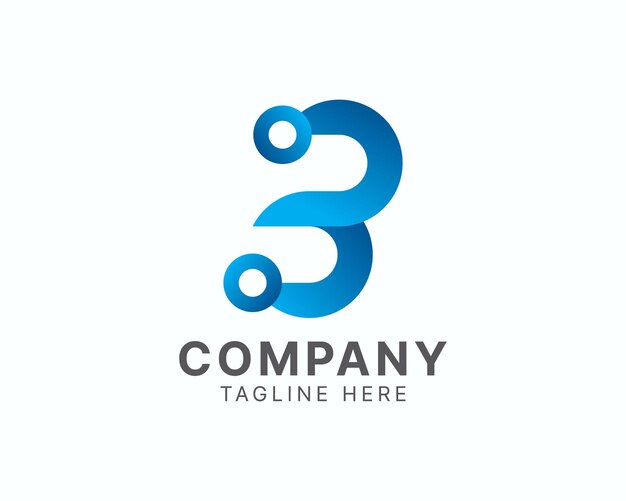 Diseño de plantilla de logotipo abstracto inicial de la letra B con concepto tecnológico