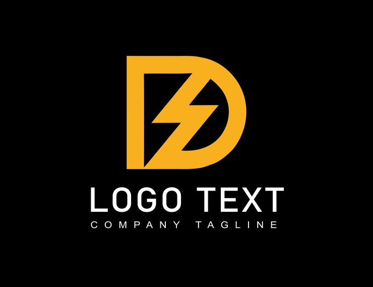 Vector diseño de plantilla de logotipo abstracto del vector de energía de la letra d premium