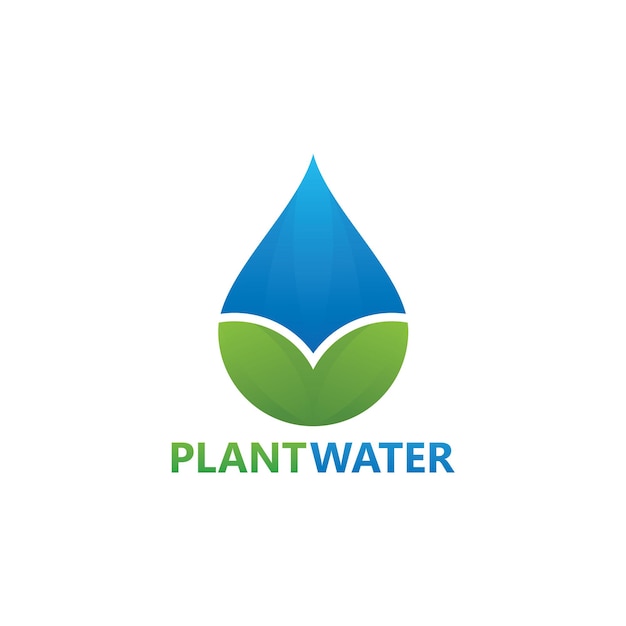 Diseño de plantilla de logotipo de agua de planta