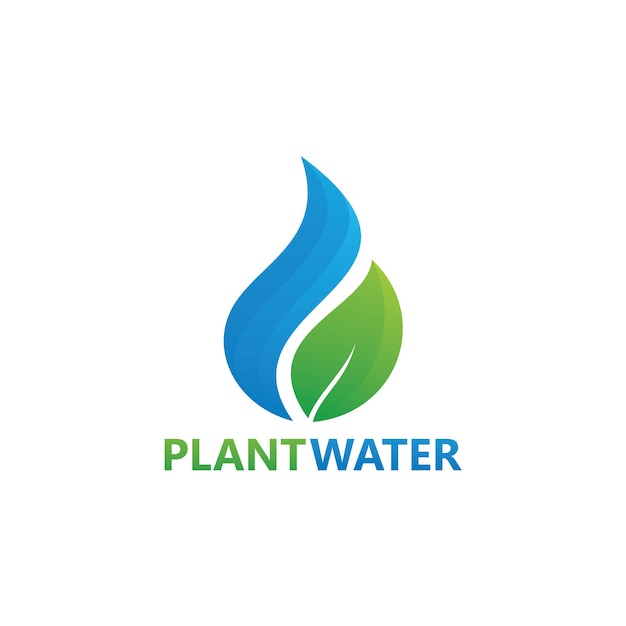 Diseño de plantilla de logotipo de agua de planta