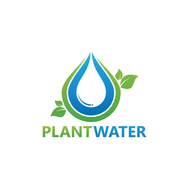 Diseño de plantilla de logotipo de agua de planta