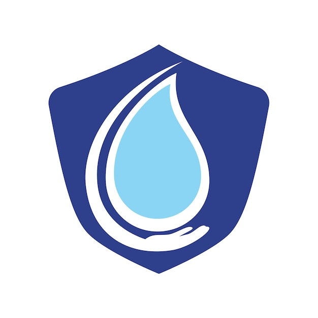 Diseño de plantilla de logotipo de agua segura Diseño de vector de logotipo de Water Care
