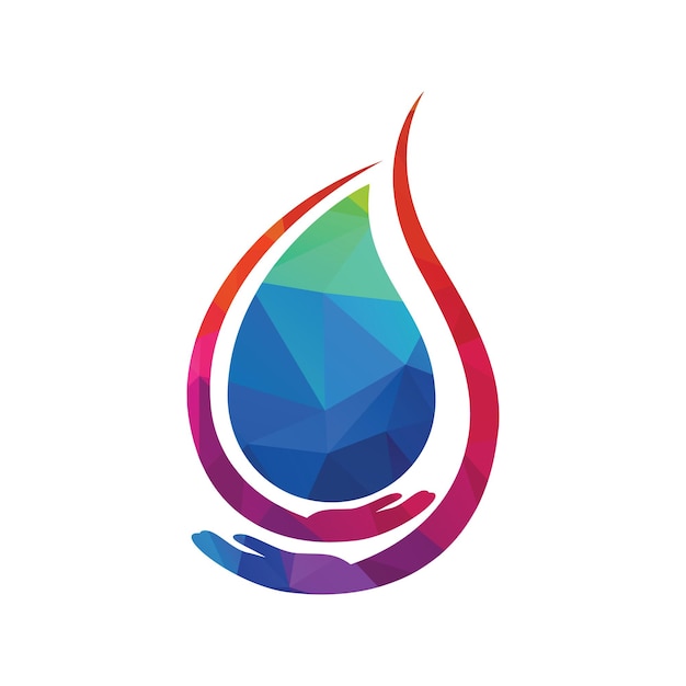 Diseño de plantilla de logotipo de agua segura Diseño de vector de logotipo de Water Care