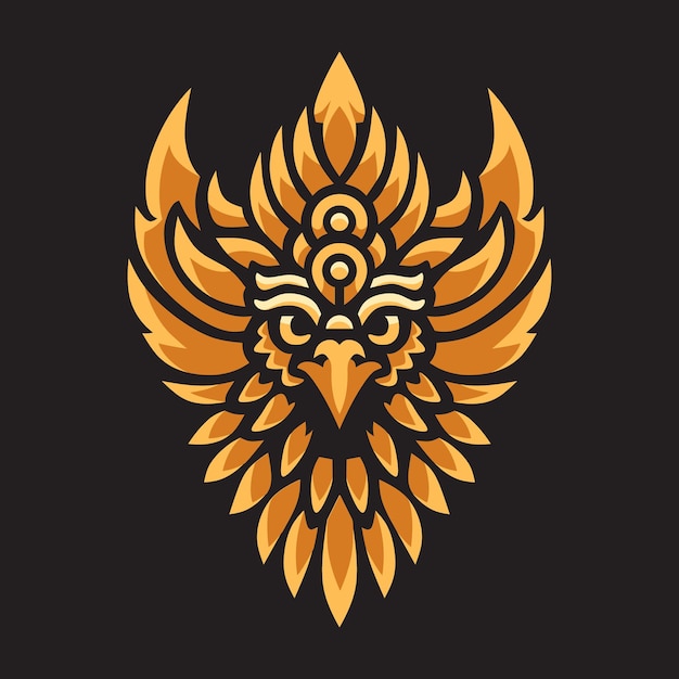 Diseño de plantilla de logotipo de águila pájaro gradiente
