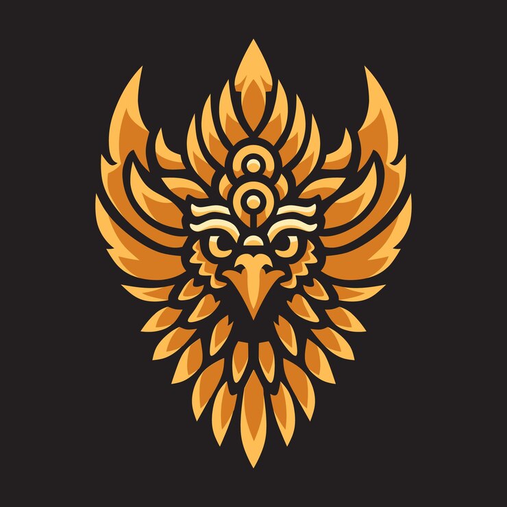 Diseño de plantilla de logotipo de águila pájaro gradiente