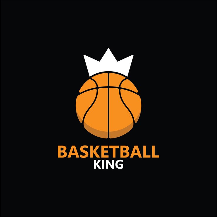 Vector diseño de plantilla de logotipo de baloncesto rey