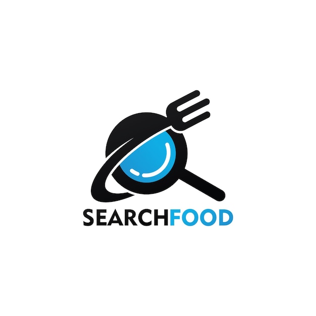 Diseño de plantilla de logotipo de búsqueda de alimentos