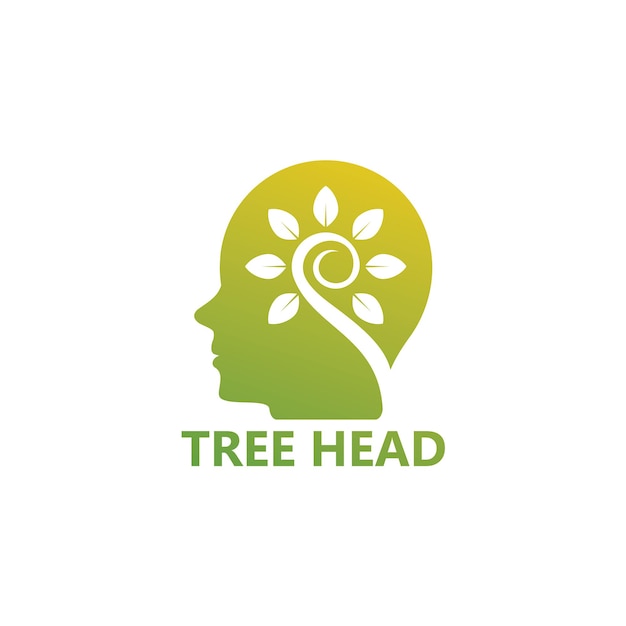 Diseño de plantilla de logotipo de cabeza de árbol
