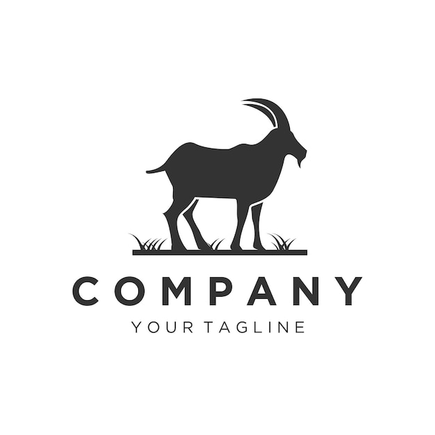Diseño de plantilla de logotipo de cabra simple