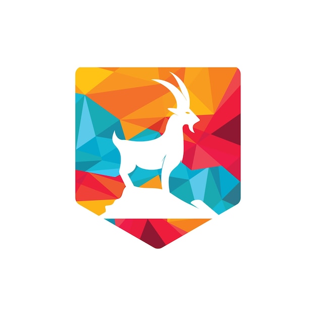 Diseño de plantilla de logotipo de cabra simple