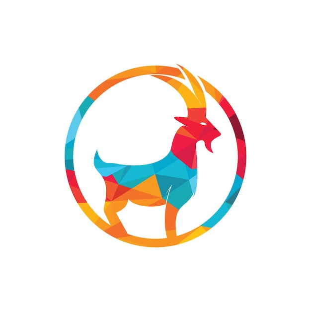 Diseño de plantilla de logotipo de cabra simple