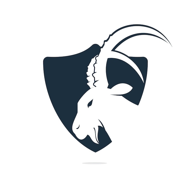 Diseño de plantilla de logotipo de cabra simple