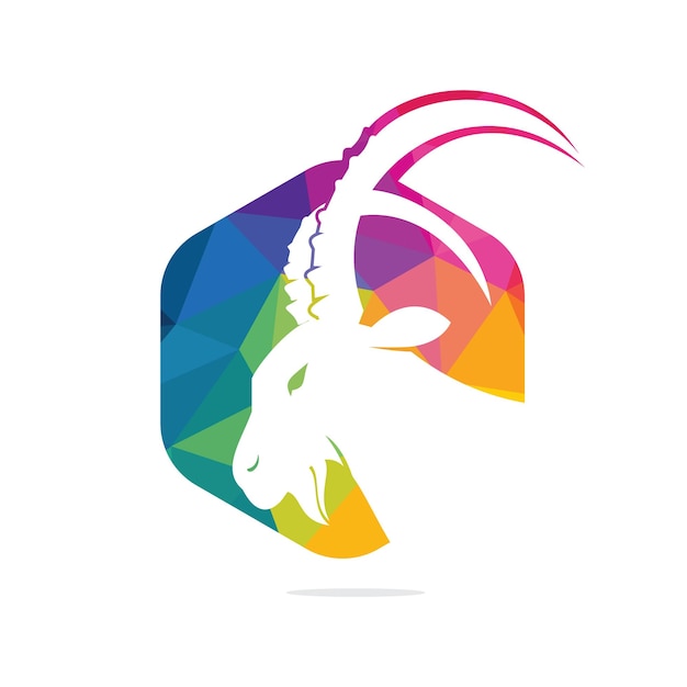 Diseño de plantilla de logotipo de cabra simple