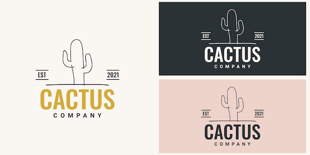 Diseño de plantilla de logotipo de Cactus Company