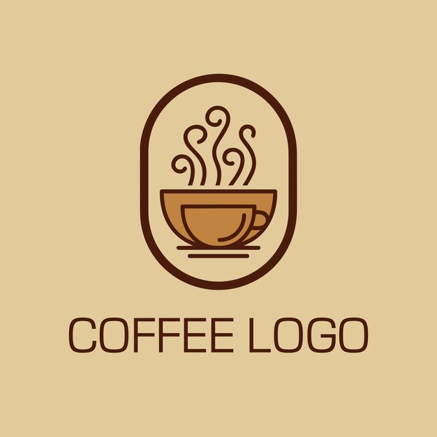 Diseño de plantilla de logotipo de café vectorial para diseño de marca
