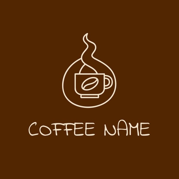 Diseño de plantilla de logotipo de café vectorial para diseño de marca