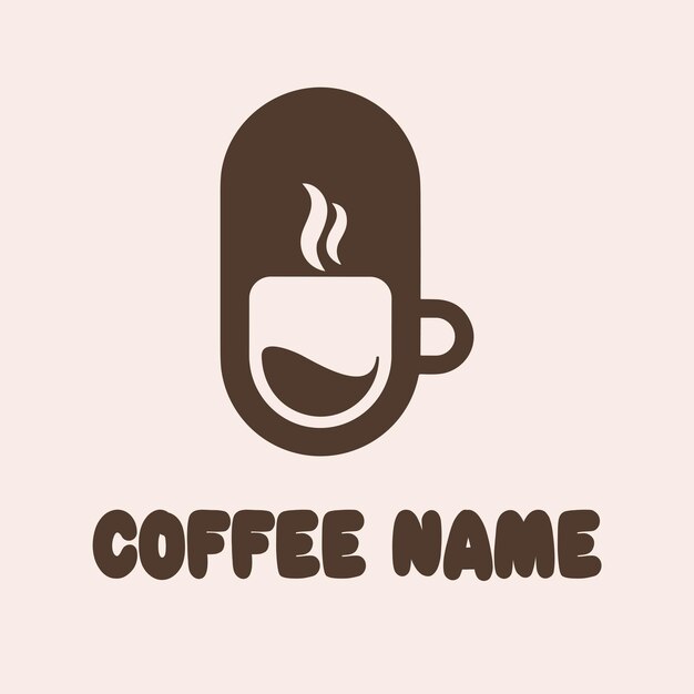 Diseño de plantilla de logotipo de café vectorial para diseño de marca