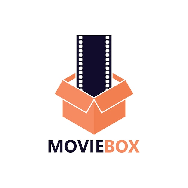 Diseño de plantilla de logotipo de caja de película