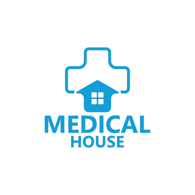 Diseño de plantilla de logotipo de casa médica