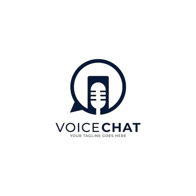 Diseño de plantilla de logotipo de chat de voz