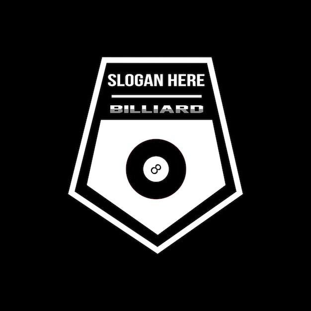 Diseño de plantilla de logotipo de club de billar