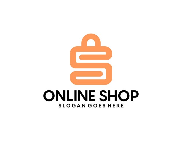 Diseño de plantilla de logotipo de comercio electrónico Logotipo de compras en línea