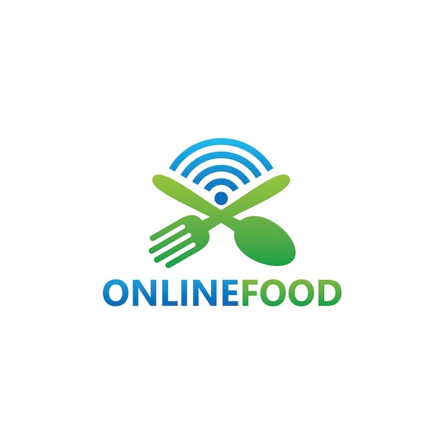 Diseño de plantilla de logotipo de comida en línea