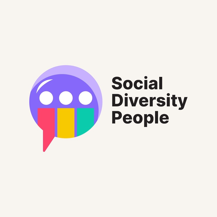 Vector diseño de plantilla de logotipo de comunicación de personas