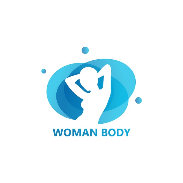 Diseño de plantilla de logotipo de cuerpo de mujer