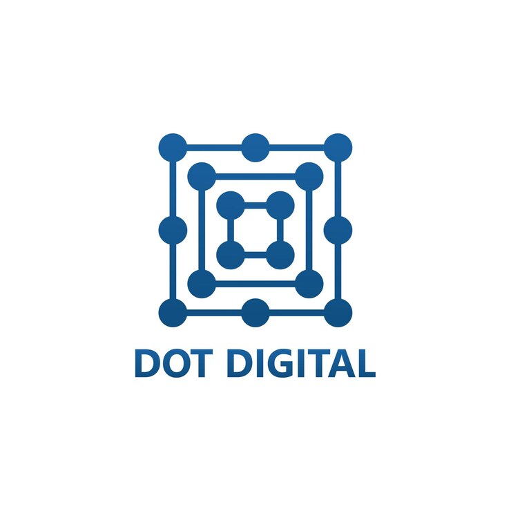 Vector diseño de plantilla de logotipo digital de punto