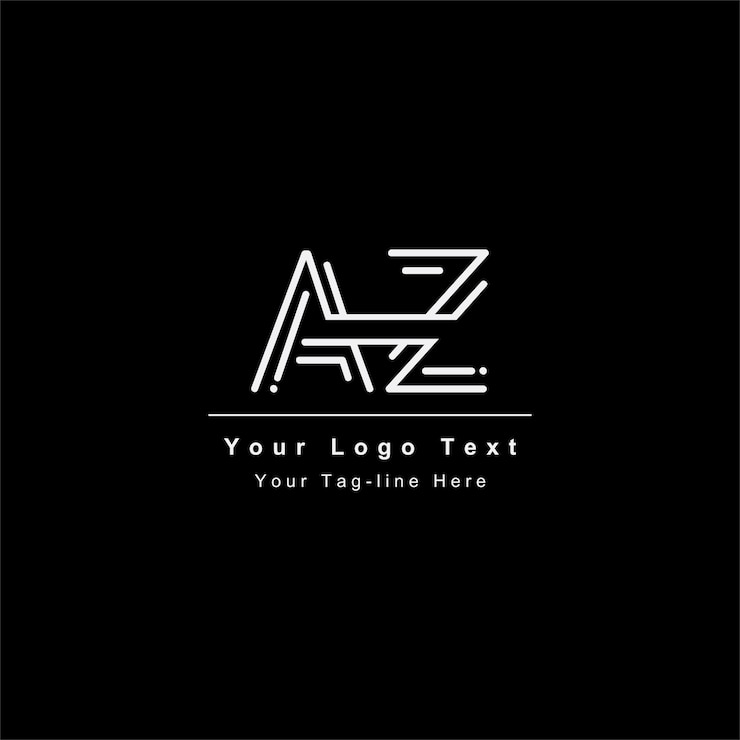 Vector diseño de plantilla de logotipo de diseño inicial de logotipo az za