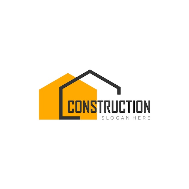 Diseño de la plantilla del logotipo de la empresa de construcción industrial