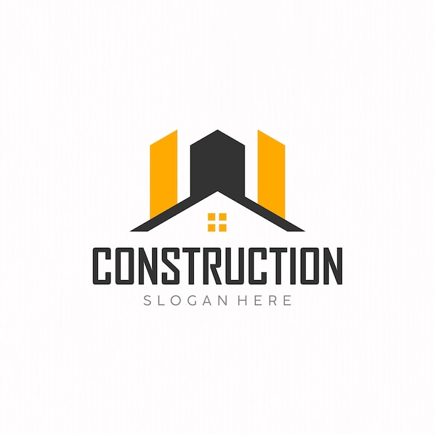 Diseño de la plantilla del logotipo de la empresa de construcción