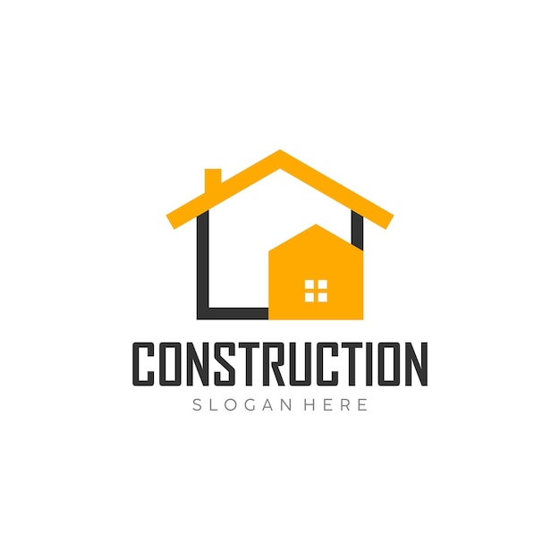 Diseño de la plantilla del logotipo de la empresa de construcción