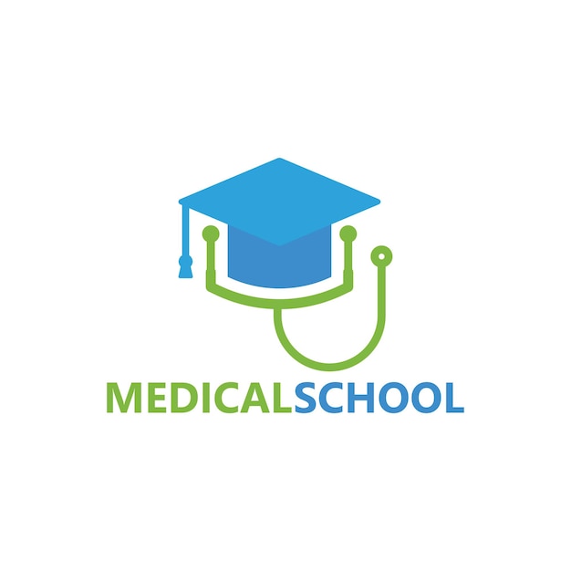 Diseño de plantilla de logotipo de escuela de medicina