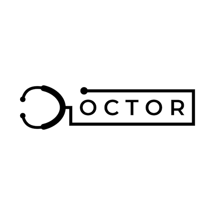 Vector diseño de plantilla de logotipo de estetoscopio médico para el cuidado de la salud con idea creativa ilustración vectorial