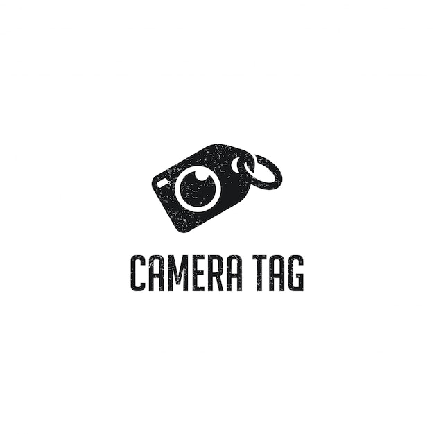 Diseño de plantilla de logotipo de etiqueta de cámara