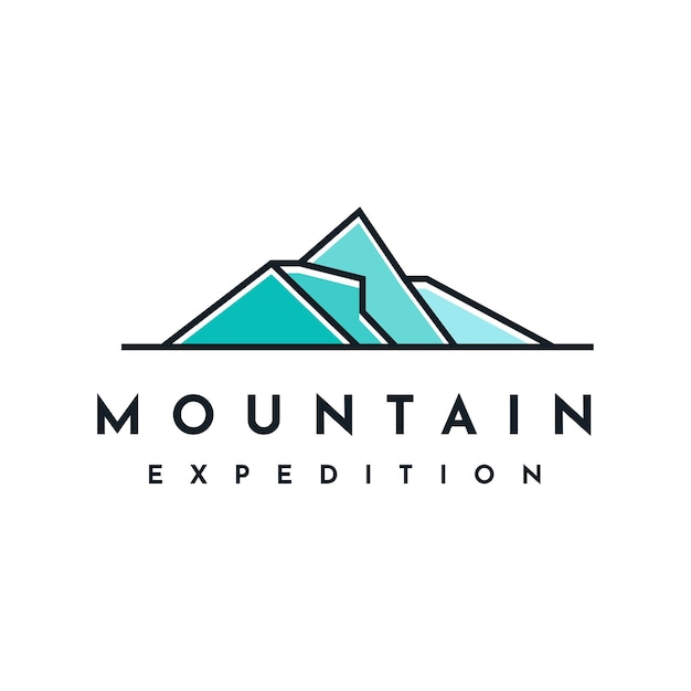 Diseño de plantilla de logotipo de expedición de montaña