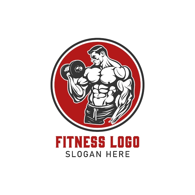 Diseño de plantilla de logotipo de fitness vectorial libre