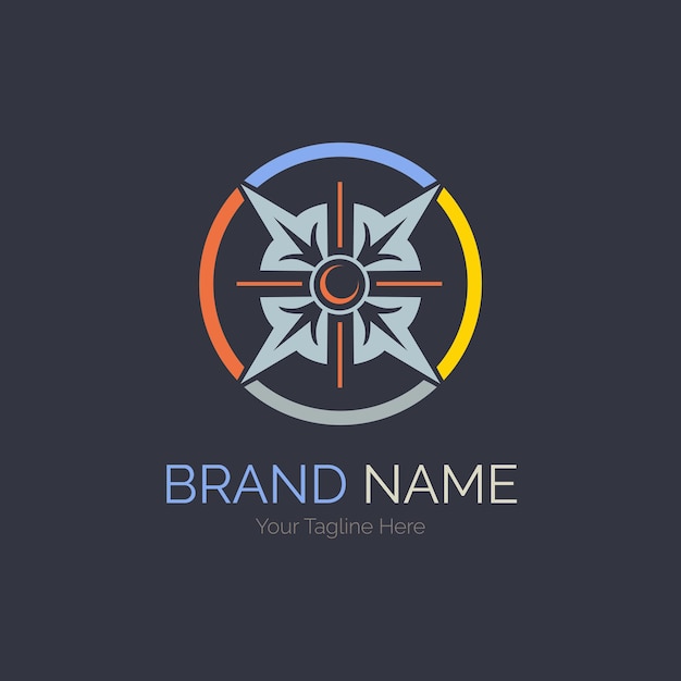 Diseño de plantilla de logotipo de forma moderna para marca o empresa y otros