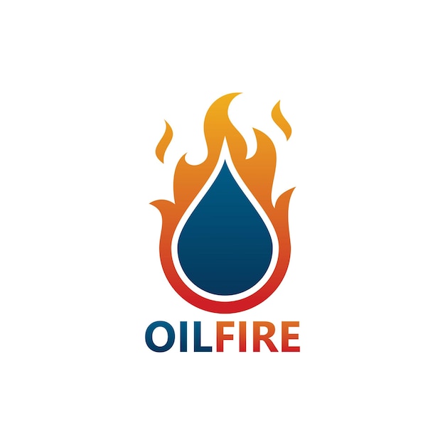 Diseño de plantilla de logotipo de fuego de aceite
