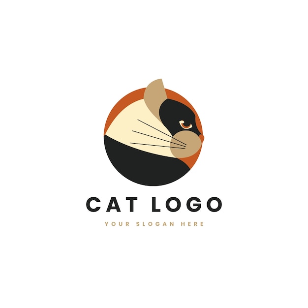 Diseño de plantilla de logotipo de gato