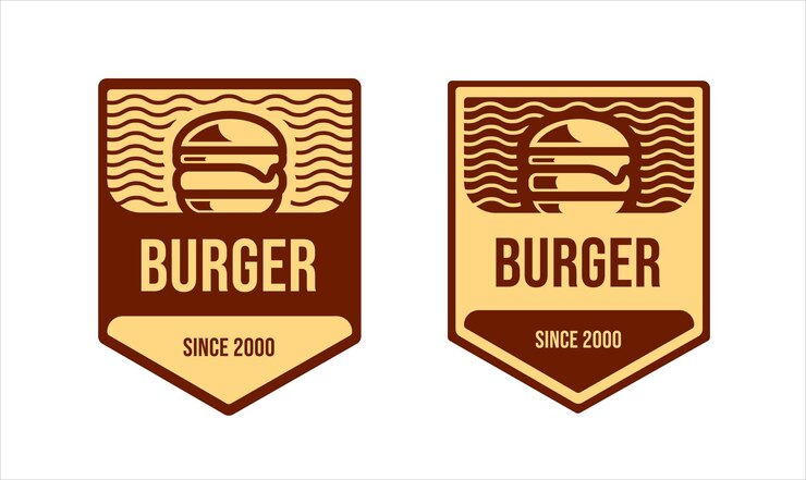 diseño de plantilla de logotipo de hamburguesa de estilo clásico retro