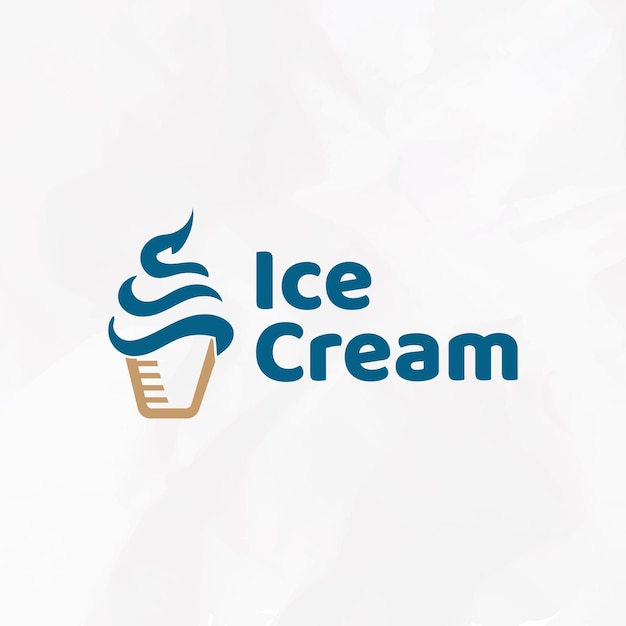 Diseño de plantilla de logotipo de helado Ilustración vectorial