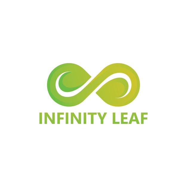 Diseño de plantilla de logotipo de hoja infinita