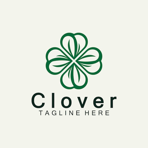 Diseño de plantilla de logotipo de hoja de trébol