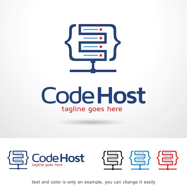 diseño de plantilla de logotipo del host de código
