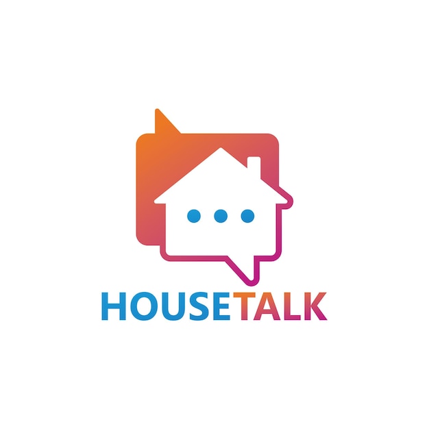 Diseño de plantilla de logotipo House Talk